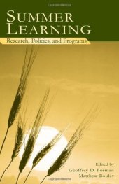 book Summer Learning: Research, Policies, and Programs