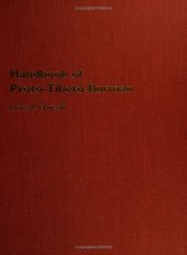 book Handbook of Proto-Tibeto-Burman: System and Philosophy of Sino-Tibetan Reconstruction