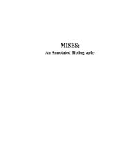 book Ludwig von Mises: An Annotated Bibliography