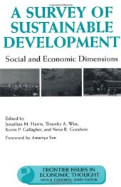 book A Survey of Sustainable Development: Social And Economic Dimensions (Frontier Issues in Economic Thought)