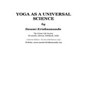 book Yoga As a Universal Science