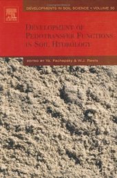 book Development of Pedotransfer Functions in Soil Hydrology