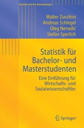 book Statistik für Bachelor- und Masterstudenten: Eine Einführung für Wirtschafts- und Sozialwissenschaftler