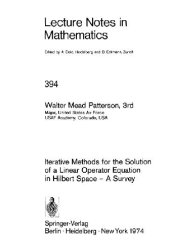 book Iterative methods for the solution of a linear operator equation in Hilbert space - a survey