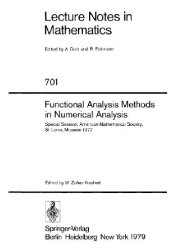 book Functional Analysis Methods in Numerical Analysis: Special Session, American Mathematical Society