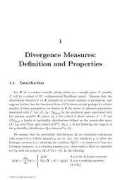 book Statistical Inference Based on Divergence Measures