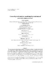 book General growth mixture modeling for randomized preventive interventions