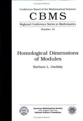 book Homological Dimensions of Modules