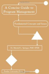 book A Concise Guide to Program Management: Fundamental Concepts and Issues