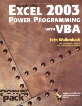 book Excel 2003 Power Programming with VBA (Excel Power Programming With Vba)