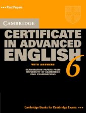 book Cambridge Certificate in Advanced English 6 (with Answers)