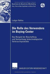 book Die Rolle des Verwenders im Buying-Center  German 