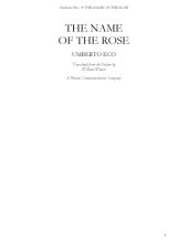 book The Name of the Rose