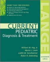 book Current Pediatric Diagnosis & Treatment, 17th Edition (Current Pediatric Diagnosis and Treatment)