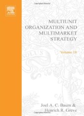 book Multiunit Organization and Multimarket Strategy (Advances in Strategic Management)