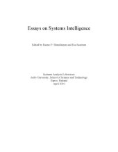 book Essays on Systems Intelligence