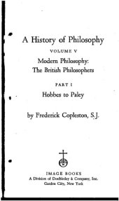 book A History of Philosophy (Part I: Hobbes to Paley, Vol 5, Modern Philosophy: The British Philosophers)