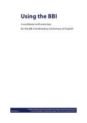 book Using the BBI: A workbook with exercises for the BBI Combinatory Dictionary of English