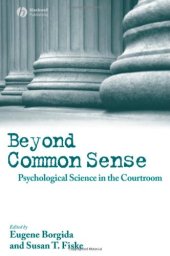 book Beyond Common Sense: Psychological Science in the Courtroom