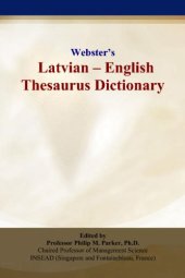 book Websters Latvian - English Thesaurus Dictionary