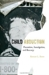 book Child Abduction: Prevention, Investigation, and Recovery