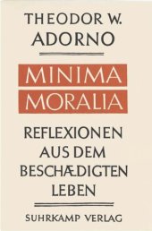 book Minima Moralia - Reflexionen aus dem beschädigten Leben