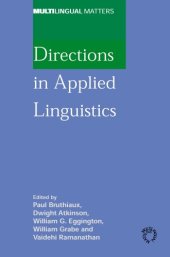 book Directions in Applied Linguistics: Essays in Honor of Robert B. Kaplan (Multilingual Matters)