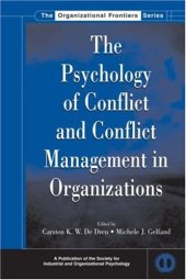 book The Psychology of Conflict and Conflict Managment in Organizations