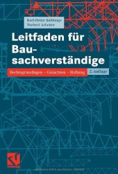 book Leitfaden für Bausachverständige, 2.Auflage