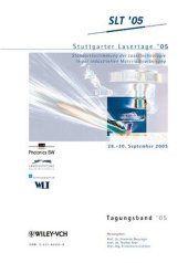 book Stuttgarter Lasertage 2005: Tagungsband