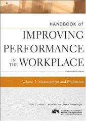 book Handbook of Improving Performance in the Workplace, Measurement and Evaluation (Volume 3)