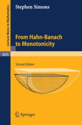 book From Hahn-Banach to Monotonicity