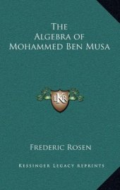 book The Algebra of Mohammed Ben Musa