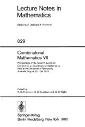 book Combinatorial Mathematics VII