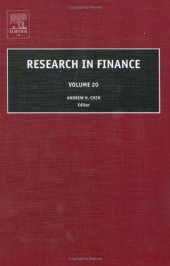 book Research in Finance, Volume 20 (Research in Finance) (Research in Finance)