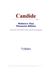 book Candide (Webster's Thai Thesaurus Edition)