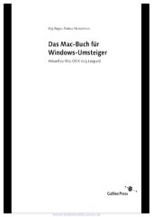 book Das Mac-Buch für Windows-Umsteiger, Aktuell zu Mac OS X 10.5 Leopard