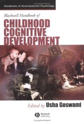 book Blackwell Handbook of Childhood Cognitive Development (Blackwell Handbooks of Developmental Psychology)