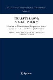 book Charity Law & Social  Policy: National and International Perspectives on the Functions of the Law relating to Charities (Library of Public Policy and Public Administration)