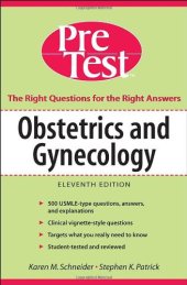 book Obstetrics & Gynecology: PreTest Self-Assessment & Review, 11th Edition