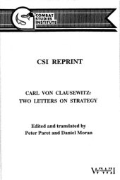 book Carl von Clausewitz: two letters on strategy (CSI reprint)