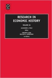 book Research in Economic History Volume 26