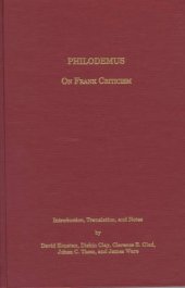 book Philodemus on Frank Criticism (Περὶ παρρησίας)