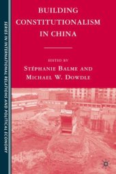 book Building Constitutionalism in China