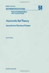 book Axiomatic Set Theory: Theory Impredicative Theories of Classes