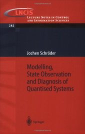 book Modelling, State Observation and Diagnosis of Quantised Systems