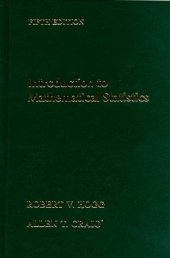 book Introduction To Mathematical Statistics, 5th Edition