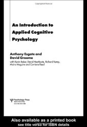 book An Introduction to Applied Cognitive Psychology