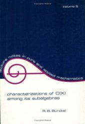 book Characterization of C(x) among its Subalgebras