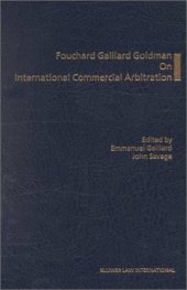 book Fouchard Gaillard Goldman on International Commercial Arbitration